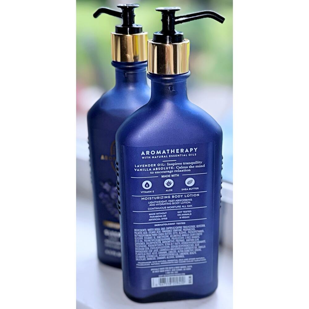 Bath & Body Works 6.5oz Aromatherapy Lavender Vanilla Sleep Body Lotion x2 - Picture 3 of 3